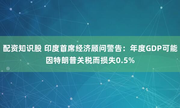 配资知识股 印度首席经济顾问警告：年度GDP可能因特朗普关税而损失0.5%